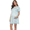 Suknie w ciąży Kobiety Casual Kobiety Ubrania Tubet Krótki Rękaw Kwiaty Zbiornik Maternity Mini Dress Vestidos Mujer Verano 2021 Q0713