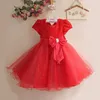 miqiaikids 2021 New Style Summer Girl Drees Party With Bow Dress Children Princess Kids Dress 2 4 6 8 Years 1272 Q0716
