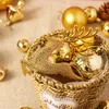 30 pcs / Set Balles de balle d'arbre de Noël paillettes colorées pour la fête de Noël Accueil Jardin Décoration de Noël Fournitures