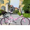 pink bicycles