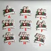 Groothandel! Kerstversiering Boom Ornamenten Beschrijfbare Santa Claus Hanger Home Party Gifts voor Family Friends A12