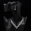 Rhinestone Crystal Bridal Jewelry Sets for Women Necklace Earrings Set Wedding Jewelrys Accessories305E