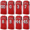 Schermdruk Basketbal Demar Derozan Jersey 10 Zach Lavine 8 Lonzo Bal 2 Coby White 0 Nikola Vuurvic 9 Alex Caruso 6 Team Kleur Rood Zwart Blauw Mannen Vrouwen Kinderen