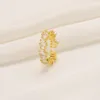 18ct tailandês baht g/f pedras de ouro 1,95 ct anel branco eternity band 22k fino fino solid simulant diamante rings jóia retângulo com 5438738