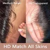 Ciało Fala Przezroczyste Pełna Koronka Ludzki Włosy Wig Bob Krótkie Pixie Cut Naturalne Faliste HD Pre zepsutych przednich peruk Gluless Glueless na sprzedaż 130% Gęstość Diva1