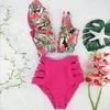 New High Waist Bikini Swimwear Women Swimsuit Push Up Bikinis Women Bathing Suit Biquini Ruffle Bikini Summer Beach Wear L10 210305