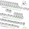 6/7/8/9/10/11 Speed MTB Road Bike Chain Mountain Bike Electroplated Silver Chain 24/27/30 Variable Speed Bicycle Accessories