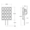 G4 LED Bulb 16LED 5050 SMD Bi-polarity Capable AC/DC10-30V Square Type 260LM Sepcial light