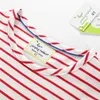 Jumping Meters 2-7T Summer Stripe Girls T-shirt per l'autunno primavera vendita bambini vestiti di cotone Rainbow Applique Baby Tees 210529