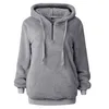 Felpe con cappuccio donna autunno pullover donna felpa con coulisse allentata solida manica lunga GREY22 200924