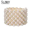 wide bracelet pearl