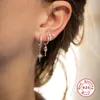 Stud ROXI Coloré Goutte Larme Cristaux C Forme Boucles D'oreilles Pour Femmes Insolite Piercing 925 Sterling Argent Pendientes