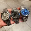 Yeni 41mm Octo Roman Dünya Zamanlayıcı 103481 Kuvars Mens Siyah kadran Paslanmaz Çelik Bilezik Yüksek Kalite Beyleri Spor Saatleri 10 CO287E