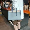 Evening Bags 2021 Fashion High-capacity Commuter Leather Handbags Hit Color Handbag Light Luxury Tote Bag Messenger Office Briefcase