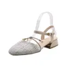 Sandales Femmes Nouvelle Mode Sandales Pour Femmes 2021 Chaussures À Talons Hauts Simples Chaussures De Fête Pour Femmes À Lacets Baotou Chaussures Pour Femmes Y0608