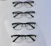 Occhiali da vista a mezza montatura dal design di fascia alta Montature per occhiali quadrati Montature per occhiali Occhiali da vista Lenti trasparenti Uomo Eye Wear 0130O Nuovo