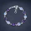 silver and amethyst bracelet