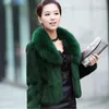 High Quality Winter Warm Faux Fur Coats Jackets Women Furry Short Faux Fox Fur Collar Jacket Plus Size Overcoat