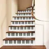 Stickers Muraux 2pcs Touches De Piano Escalier Amovible Auto-Adhésion DIY Étanche Décoratif Pour La Maison (18x116c