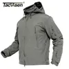 TACVASEN Winter Military Fleece Jacket Mens Soft shell Tactical Waterproof Army s Coat Airsoft Clothing Windbreaker 211217