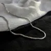 Collare della collana del choker della catena della clavicola scintillante di colore argento per il regalo di compleanno della festa nuziale dei gioielli raffinati delle donne