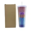 Studded Cup Star Bling Matte Tumblers Customed Color 24oz PS Akrylowe Sublimacja Puste Kadik Tumbler YFAX3111