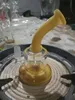 Bruciatore di olio per pipe da fumo vintage MINI BONG in vetro da 6 pollici con BOWL può mettere il logo del cliente