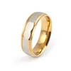 Smooth Stainless Steel Band Couple Rings Gold Simple Women Men Lovers Wedding Jewelry Engagement Gifts