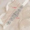 Telai da sposa MissRDress Argento Strass Cintura da sposa Perle di cristallo Nastri Fascia per abiti da damigella d'onore JK910