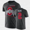 Ohio State Buckeyes Trikot 2021 Sideline Velocity Black Performance T-Shirt 1 Justin Fields Olave Cavazos Wilson Stroud Miller III Harrison Smith Watts Crowley