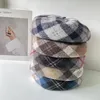 automne hiver laine angleterre collège plaid casquettes rue dame béret chapeau femmes loisirs peintre chapeaux