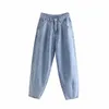 Catonatoz 2249 Blue Denim Pants Woman High talia Spodnie haremowe luźne dżinsy plus rozmiar spodni swobodne streetwearne dżinsy 210302