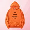 Design Your Own Picture Fashion Hoodie Sweatshirt Men and Women Casual Hoodie Street Wear Sweatshirt Jacket S-4XL 201127