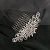 Hårklipp Barrettes Comb För Bridesmaid Flower Girl Rhinestone Shining 10-Tooth Design Side Fashion Alloy Tillbehör Dekoration