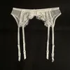 Garters Solid Color Lace Metal Clip Buckles Sexy Garter Belt For Women Suspender Female Underwear Lingerie Gift GA12532384
