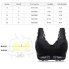 Gilet féminin avant fermeture éclair push-up soutien-gorge pleine tasse sexy dentelle soutiens-gorge pour femmes bralette haut plus taille sans couture sans fil rassembler brassière 211110