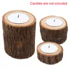 Candle Holders Set Of 3 Tea Light Home Decor Holder Handmade Ornament Wedding Candlestick Dinner Table Party Romantic Wooden Rustic