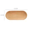 食品用の木製楕円形のデザートプレートディッシュDH9868