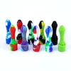 Kit de nectar en silicone portable narguilés concentrés tuyaux de fumée avec pointe en titane plates-formes pétrolières en paille de Dab en silicone