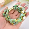 GuaiGuai Jewelry 4 Strands Green Chrysoprase Cultured White Rice Pearl Bracelet Handmade For Women Real Lady Fashion Jewellry1266025