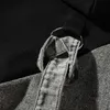 modelli autunnali giacca in denim bianco cuciture stampate con cappuccio giacca di marca alla moda da uomo 210927