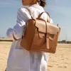 Moda Mujer Mochila Lujo Clásico Marca Diseñador Estilo Dama Casual Vintage Maestra Bolsa grande 210303