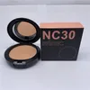 M Face Makeup NC 12 Color Pressed Powders Puffs Foundation 15g Polvere facciale naturale opaca