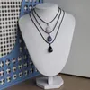 Waterdrop Stone Crystal Quartz Opaal Hangketting Lederen kettingen voor mannen Vrouwen mode -sieraden