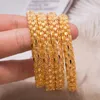 4pcs Dubai Jewelry Couple Bracelet Copper Gold Color Bride Wedding Charms Bangles For Men Women Jewelry Y112685007279491831