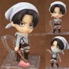 10cm Anime Figure Attack On Titan Levi Ackerman 390 # 417 # PVC Action Figure Giocattoli Ackerman statue Collection Modello Doll Gift X0526