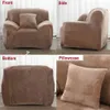 Aksamitna pluszowa sofa sofa do salonu L w kształcie litery L Elastyczna slipcover segmentowa kanapa z podłokietnikiem 210340T