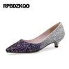 Zapatos de vestir Multi color damas europeas puntiagudas novia 3 cm 1 pulgada 12 44 bombas más tamaño stiletto tacones altos boda púrpura