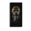 Afrikanische Frauen Ölgemälde Druck auf Leinwand Kunstdrucke Schwarzes Mädchen mit goldenen Ohrringen Leinwand Kunst Bilder Home Wanddekoration