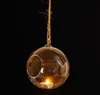 New60mm Hanging Tealight Titular Globos de vidro Terrarium Casamento Candle Candle Candlestick Vaso Home Hotel Bar Decoração EWA6487